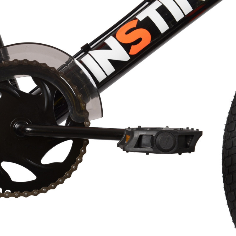 rower BMX INSTINCT 20" pomarańczowy pedał z pinami