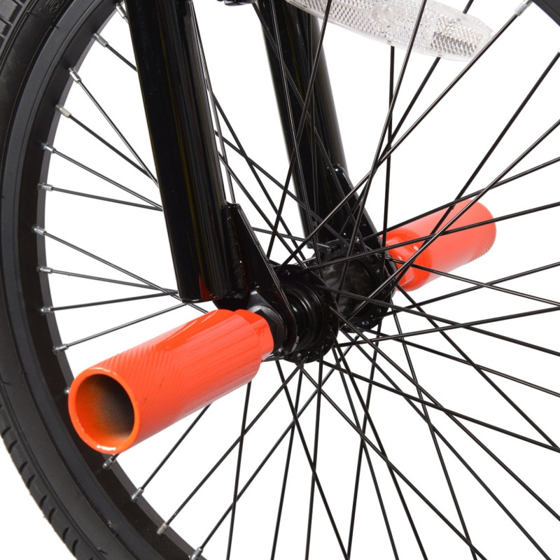 rower BMX INSTINCT 20" pomarańczowy piasta przód